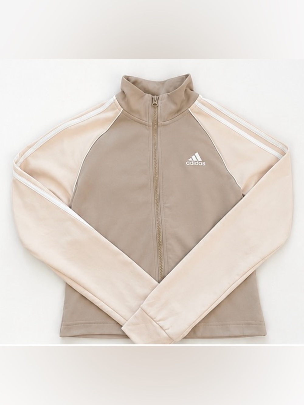 Adidas Tan & Cream Women's Bomber Track Jacket